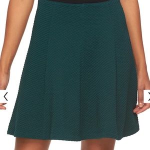 Stretchy Textured Scuba Skater Circle Skirt